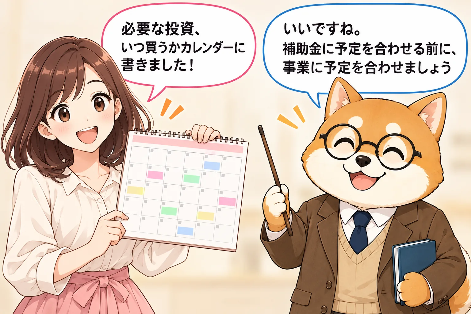 コウ犬先生と女性が、今日からできる一歩を話すおまけ漫画。セリフは直後に掲載。
